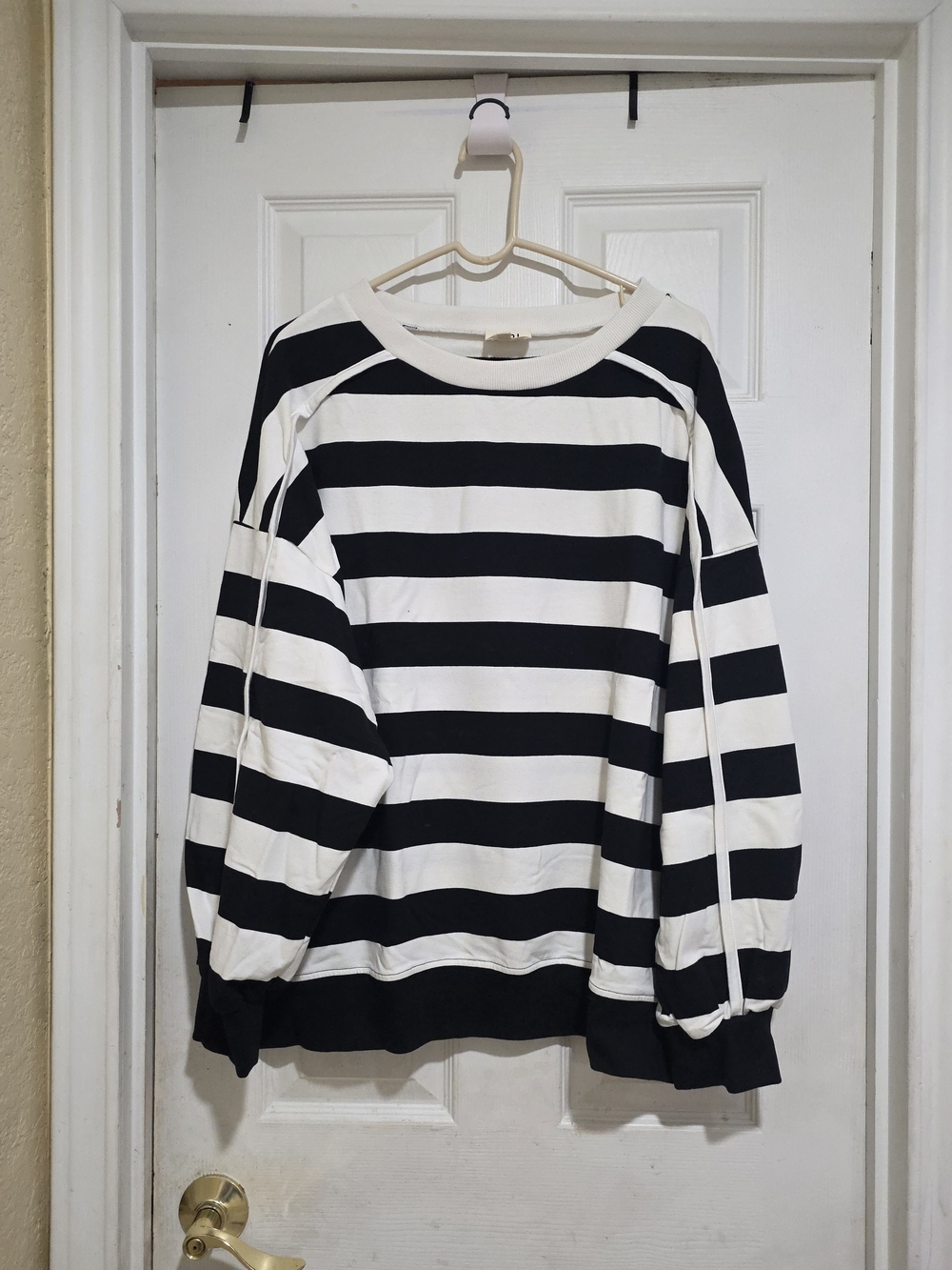 BiBi Black and White Striped Women's Sweater - Picture 3 of 7
